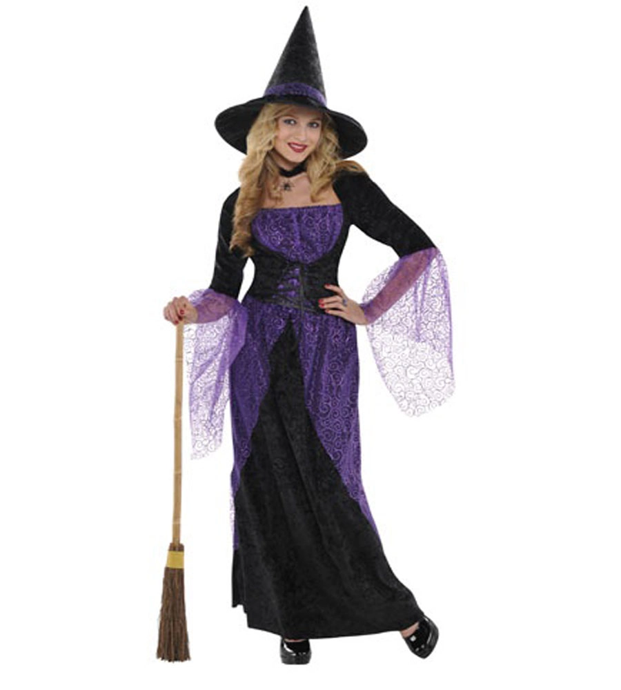Party Centre Teen Potion Witch Costume - Witch For 8+ years old and above Junior Medium 7-9