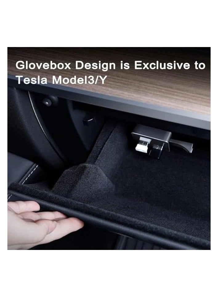 Glove Box USB Hub - USB3.0 3 ports for Tesla Model 3/Model Y
