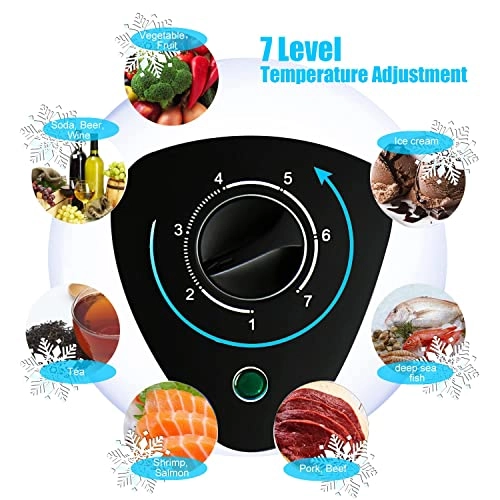 Deep Chest Freezer - Adjustable Thermostat Top Open Door