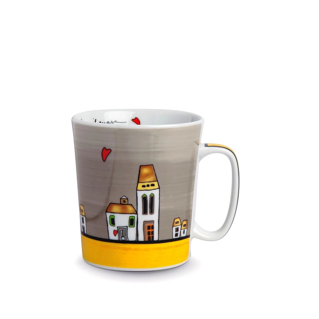 EGAN Le Casette Porcelain Mug - Yellow 430 ml