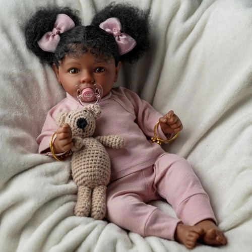 Reborn Baby Doll - 20 Inch Soft Body Black Girl Ages 3+