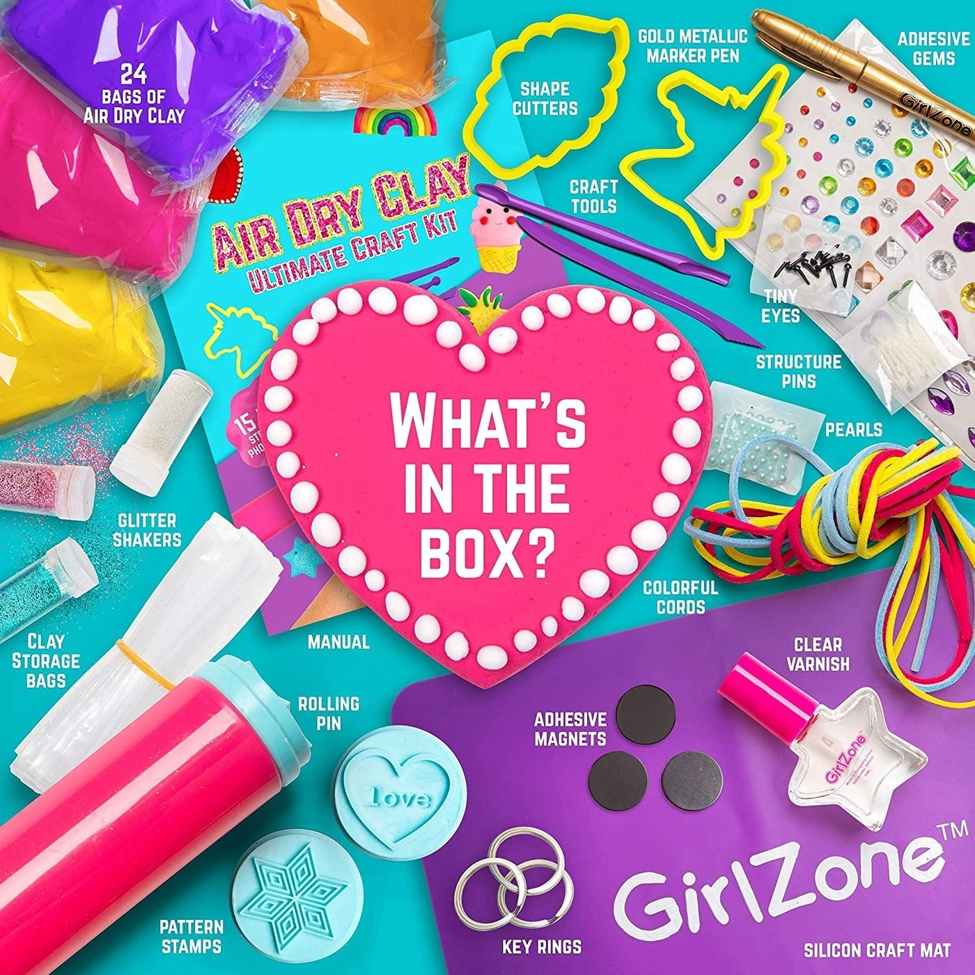 Air Dry Clay Kit - 100+ Piece