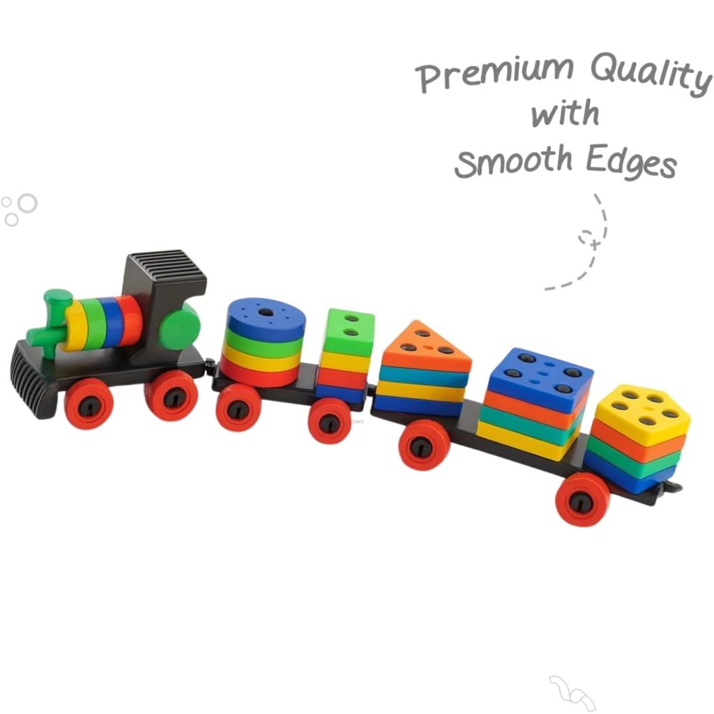 Shape Sorting Stacking Train - 3 Years And Up 1 Piece