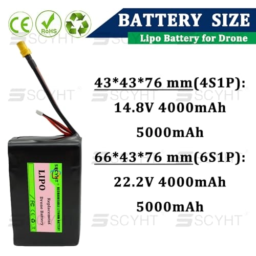 Lithium Battery - 22.2V 4000mAh XT60-U