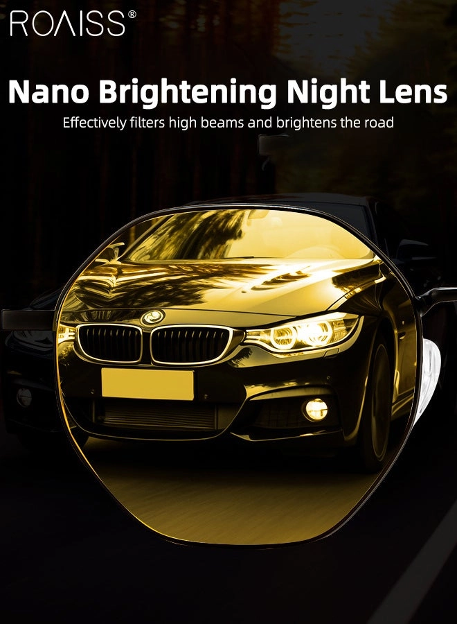 Polygonal Night Vision Sunglasses - 52mm Yellow