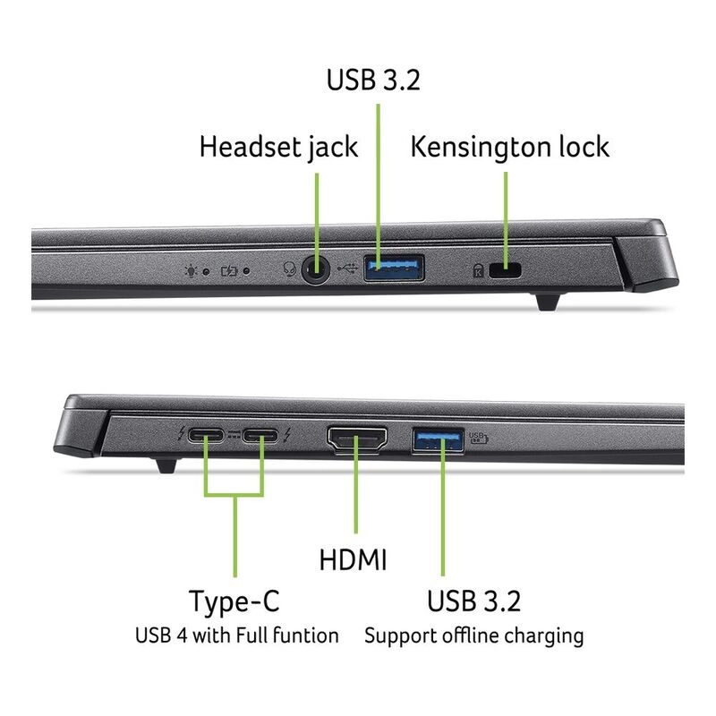 Aspire AI NX.JNQEM.002 - 14'' Core Ultra 7-256V 16GB DDR5 1TB SSD