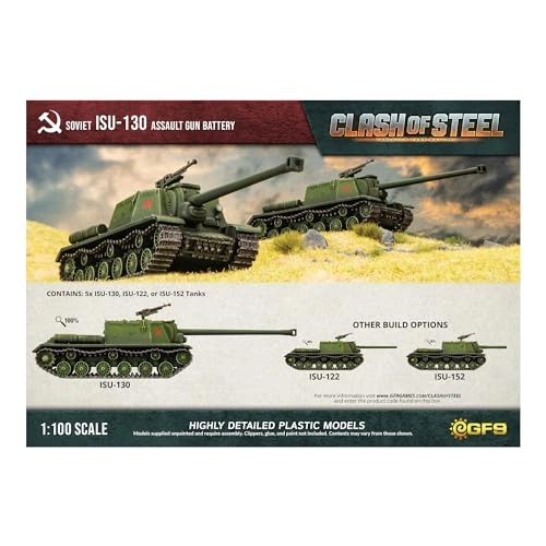 Clash of Steel: Tabletop Tank Battles - Soviet ISU-130 Assault Gun Battery