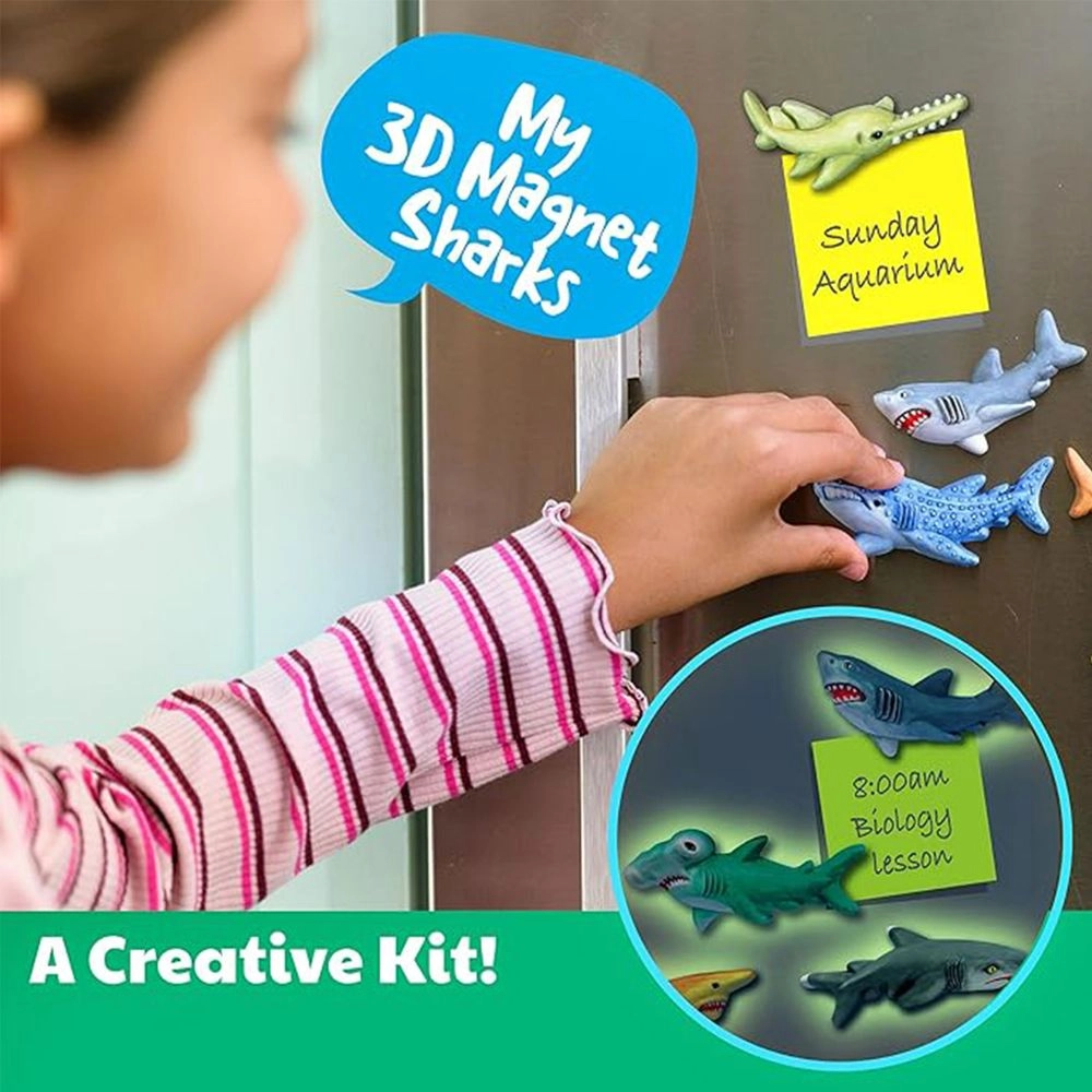 Mould & Paint Glow In The Dark Craft Kit - Sharks