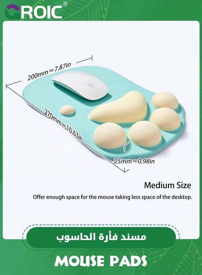 Cat Paw Silicone Gel Ergonomic Mouse Pad - 27.6x19.6 cm