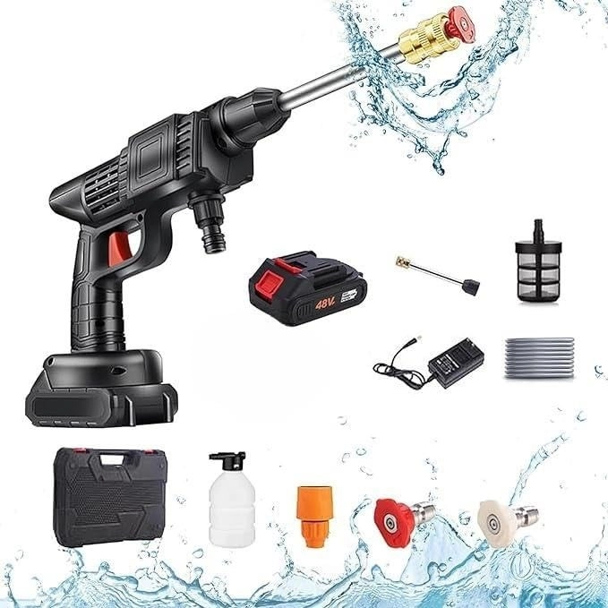 High Pressure Car Washer - Cordless 48V Rechargeable Battery