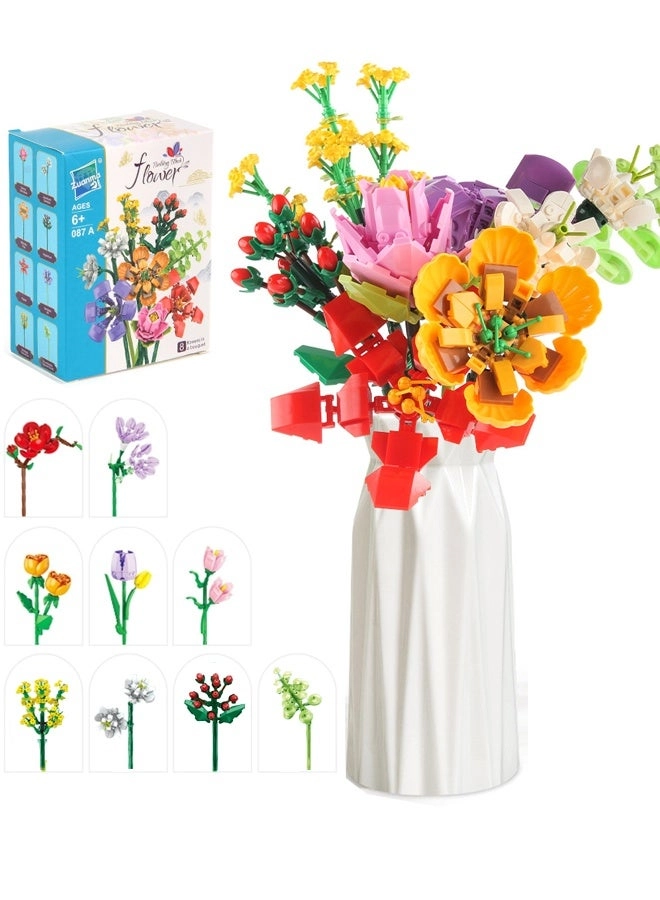 Building Block Flower Set - Flower 8-in-1