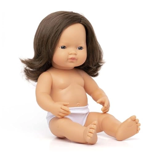 Baby Doll - 38 cm Vinyl Girl Brown Hair