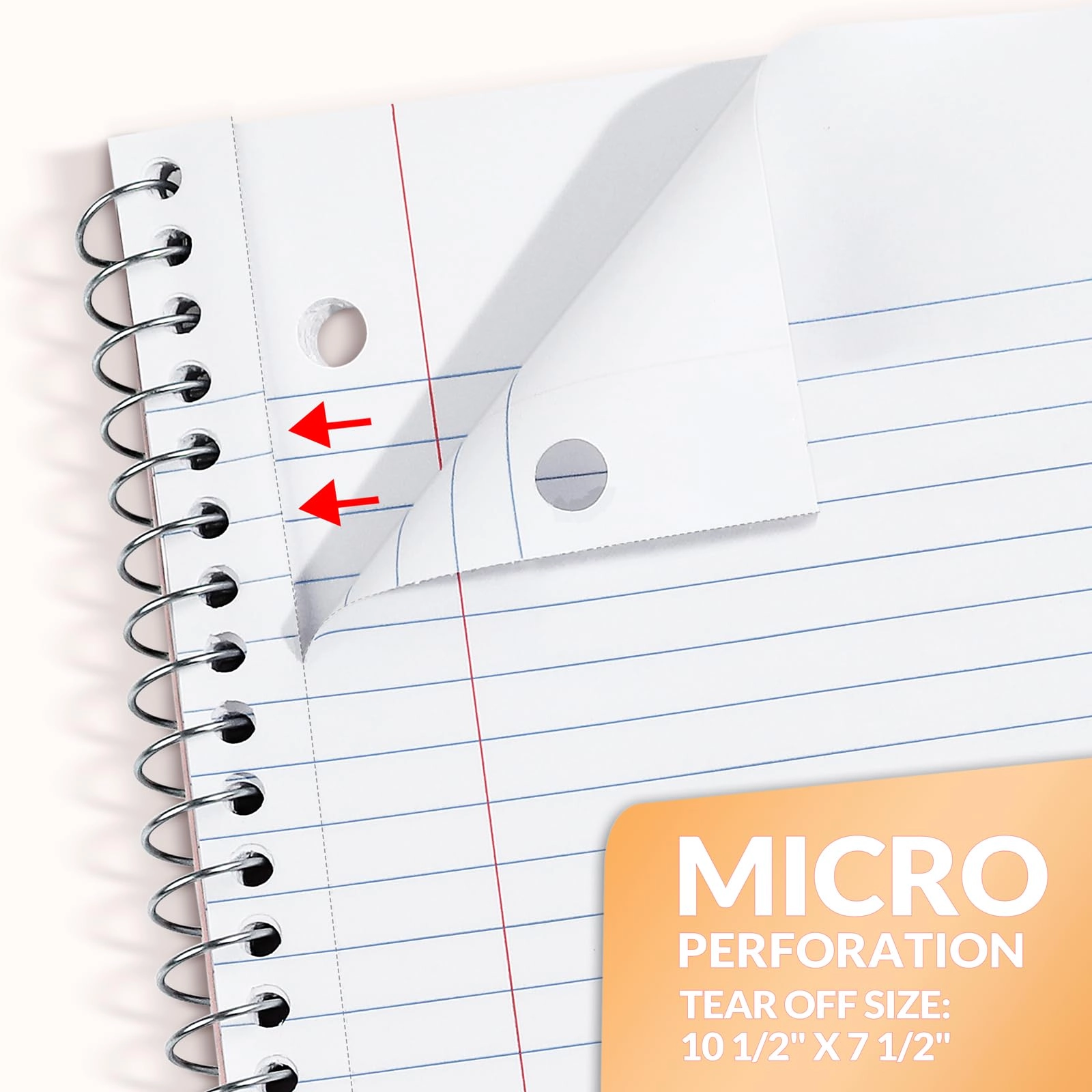 Spiral Notebook 8" x 10-1/2" Spiral - Lined 70 Sheets