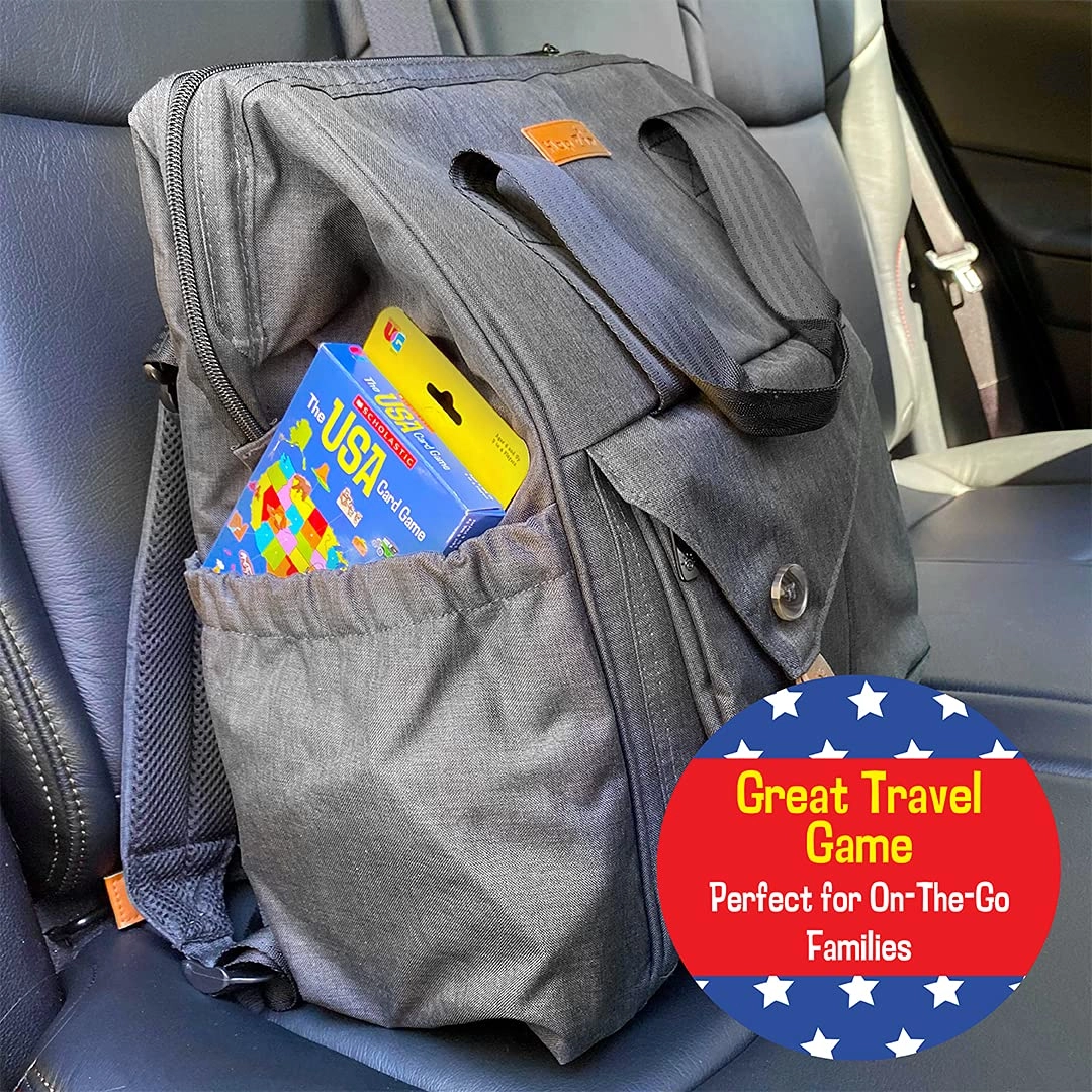 Scholastic USA Travel Card Game - Learn State Capitals Historic Facts