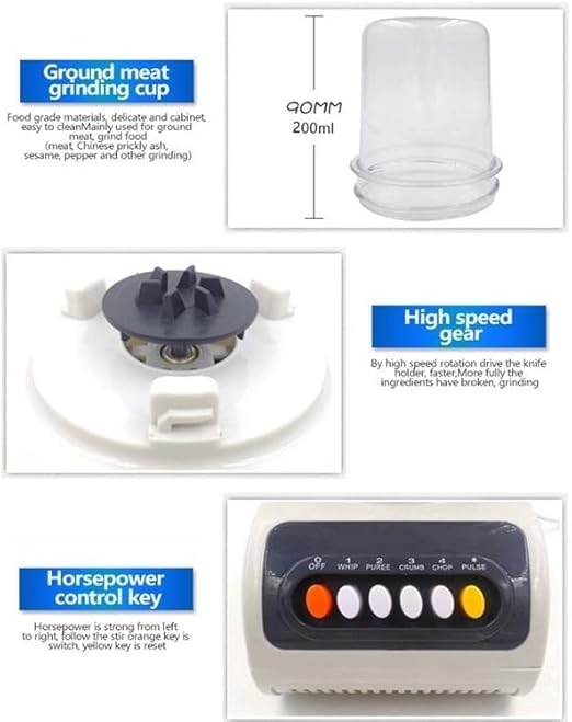 Electric Food Processor - 3.8L 600W