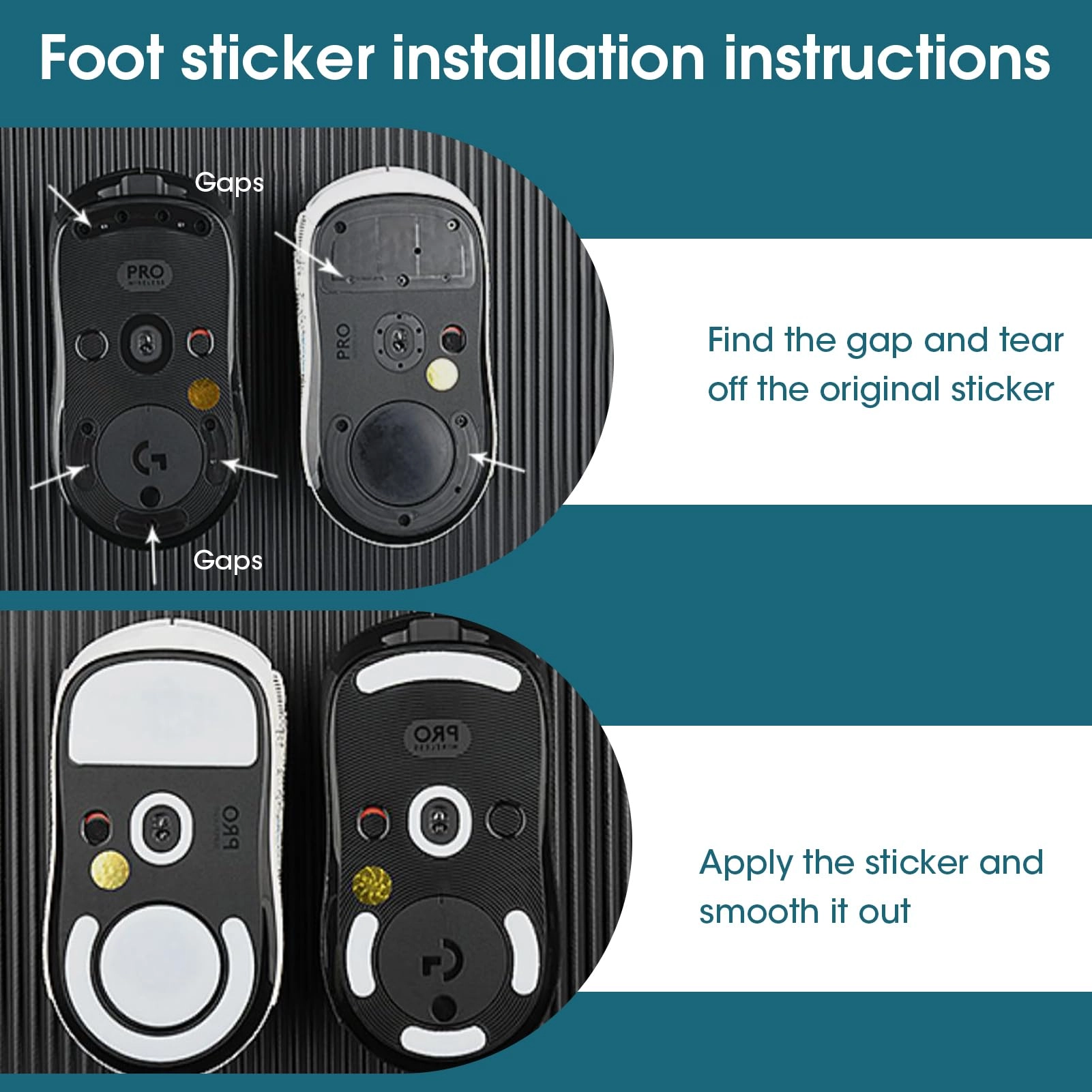Mouse Feet Stickers - 2pcs ICE Version