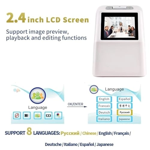 Film Slide Scanner - 22MP 2.4" LCD