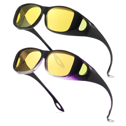 Polarized Sunglasses - A01 Black+tortoise/ Yellow Night Vision Glasses