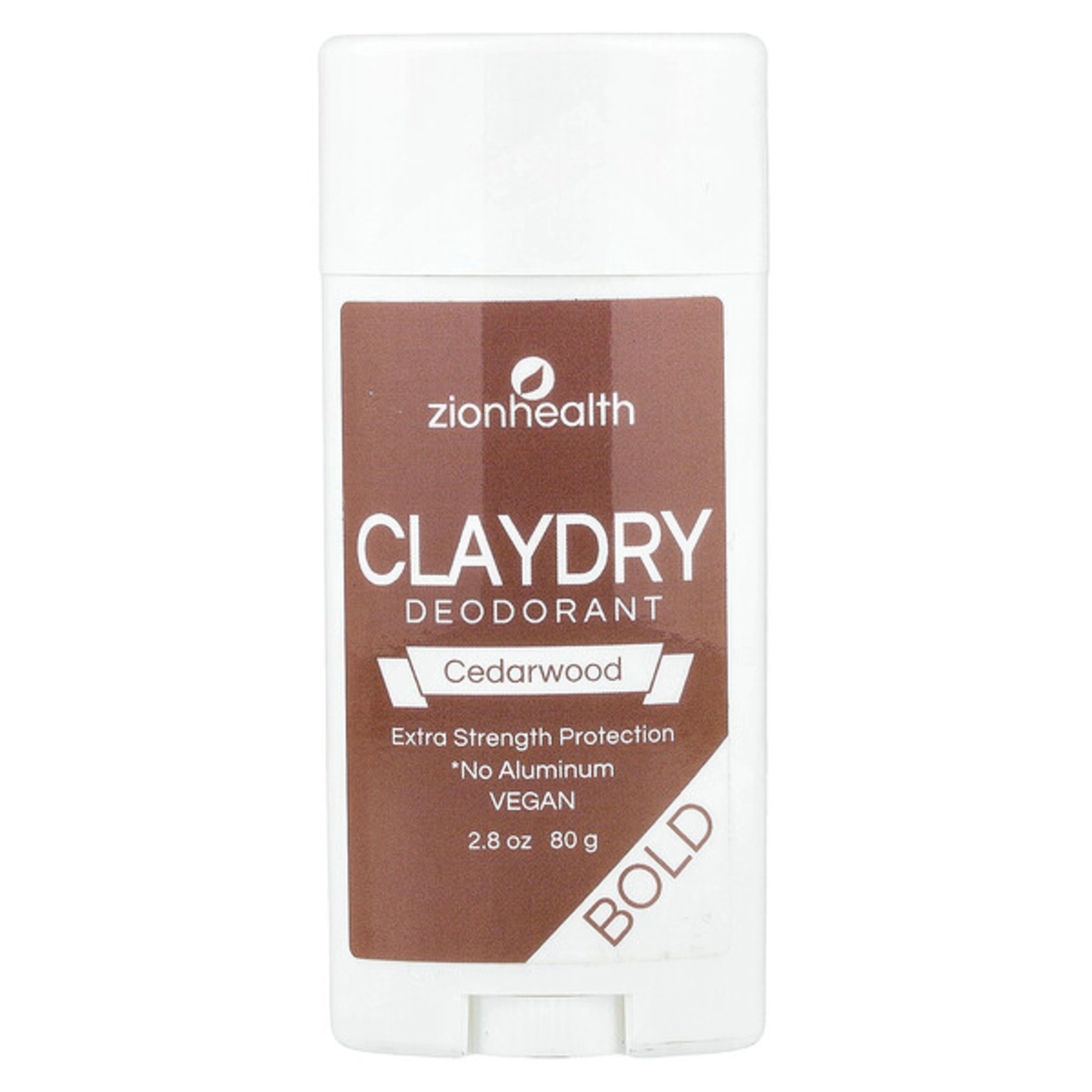 Zion Health Bold ClayDry Deodorant - Cedarwood 2.8 oz (80 g)