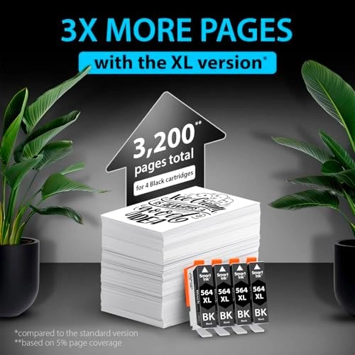 HP 564XL High Yield Black Compatible Pack