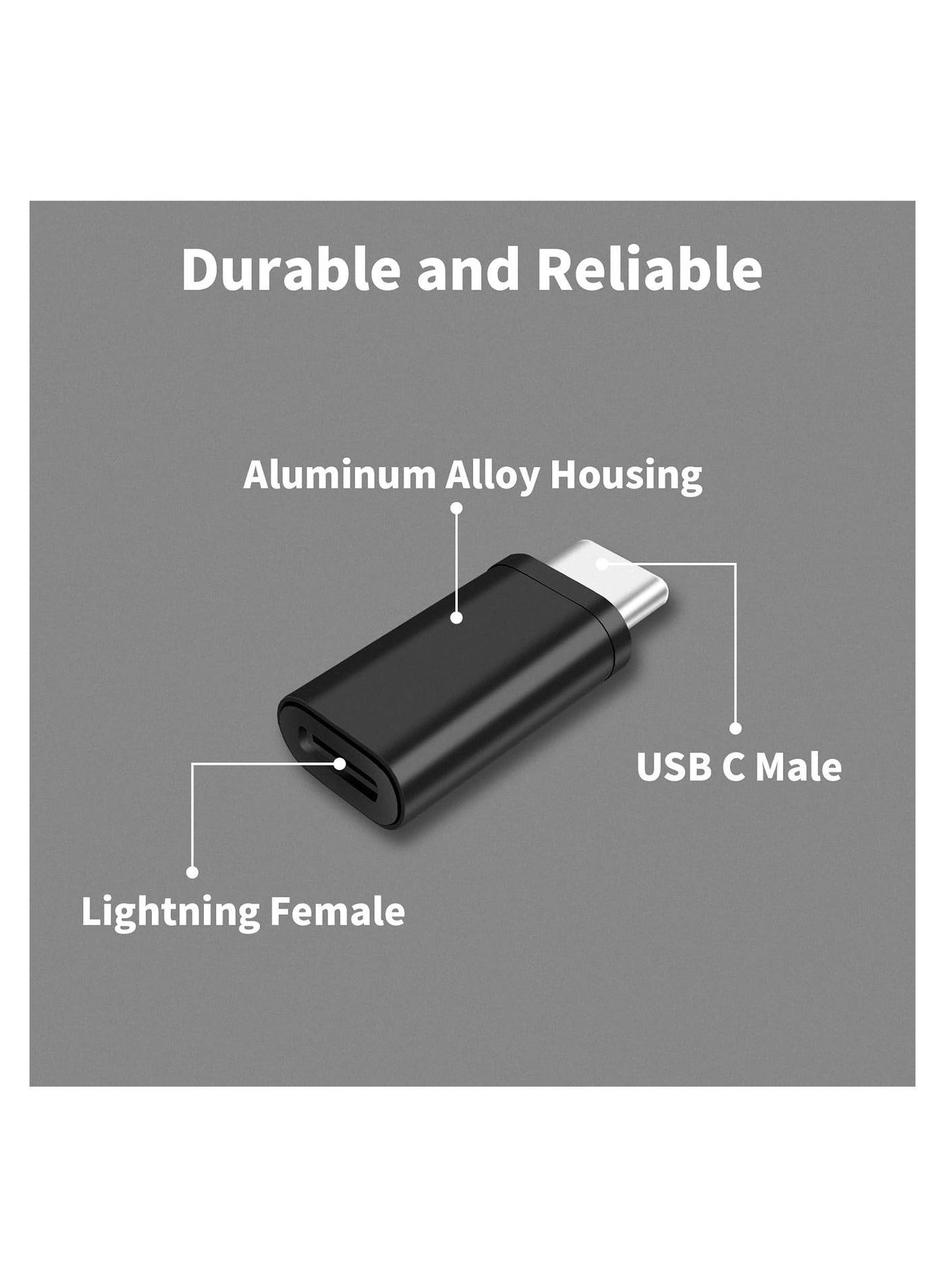 Lightning Female to USB-C Male Adapter Pack