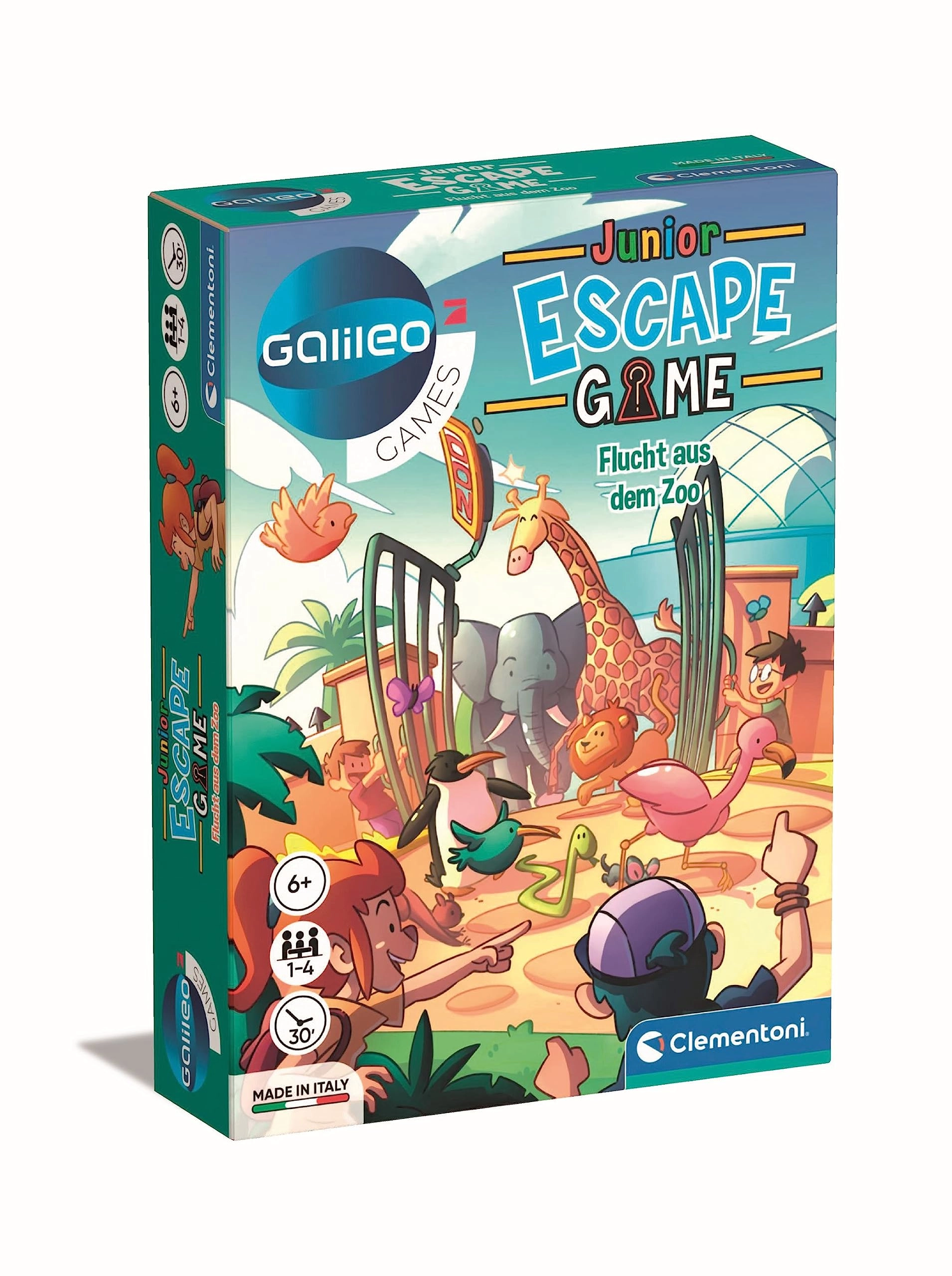 Clementoni Galileo Escape Game Junior - Escape from the Zoo (German)