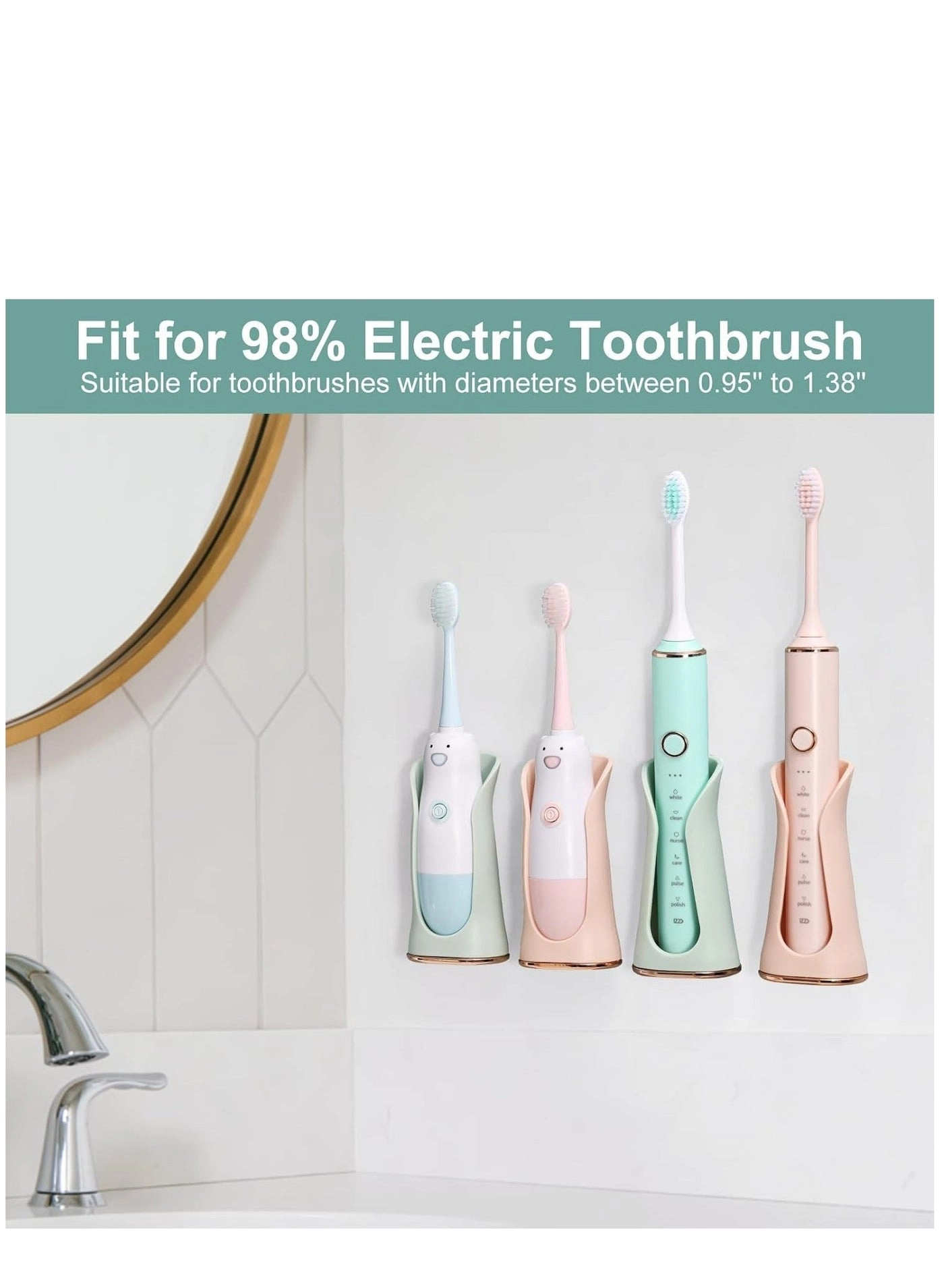Electric Toothbrush Holder - Wall Mounted Pack
