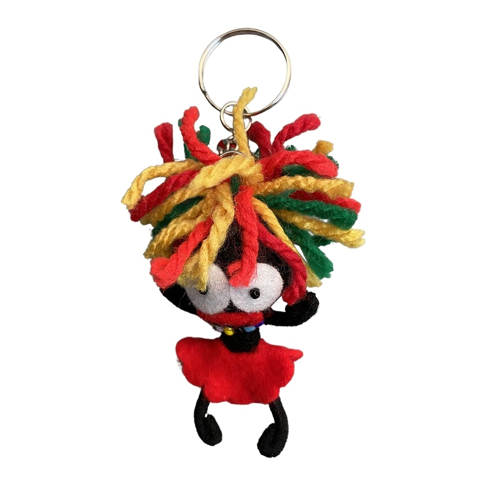 VIE Voodoo String Doll Keychain - Jamaican
