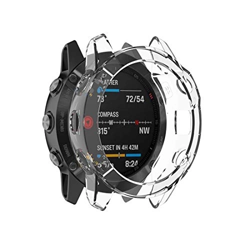 Watch Case for Garmin Fenix 6 - TPU Half Coverage Blue