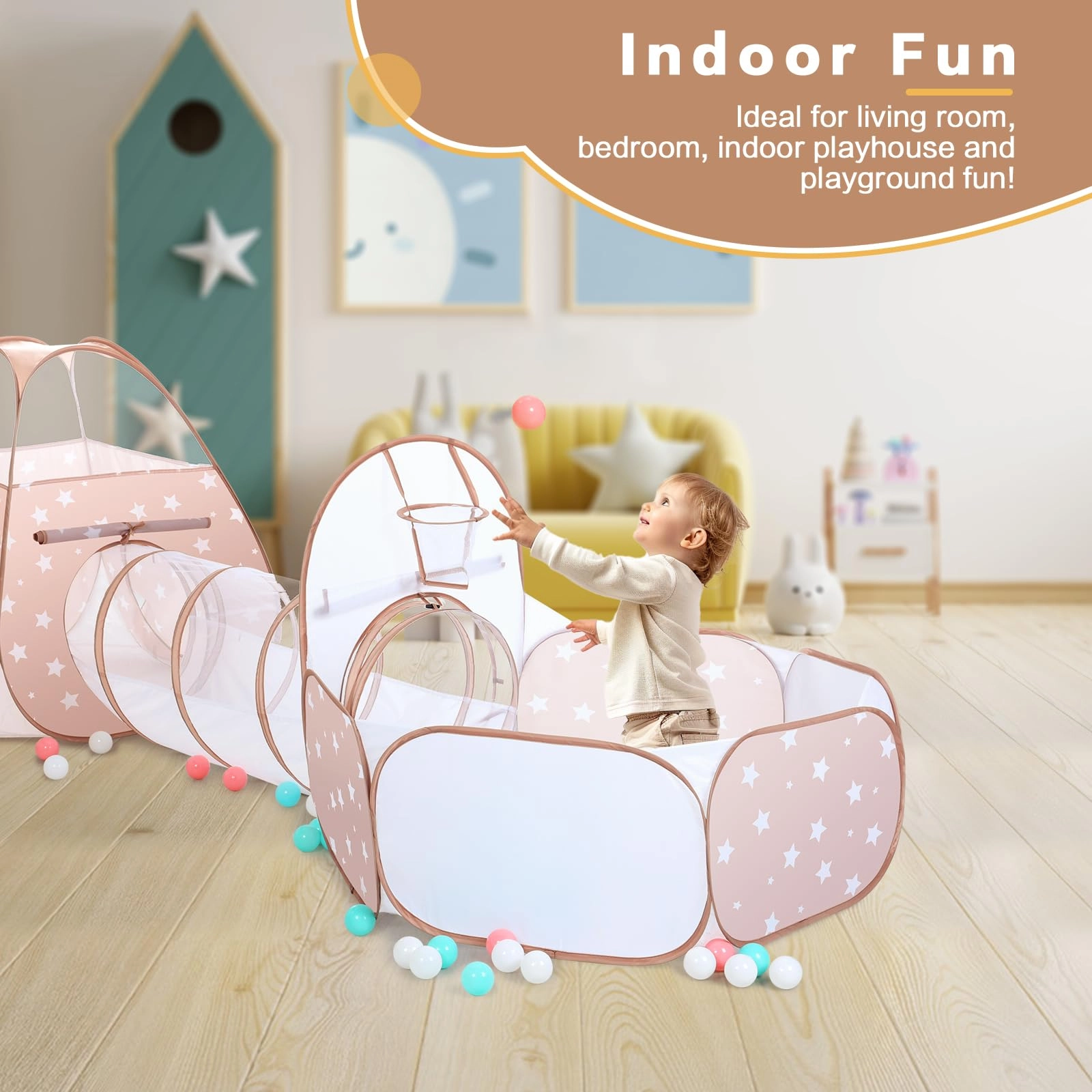 3 in 1 Kids Play Tent