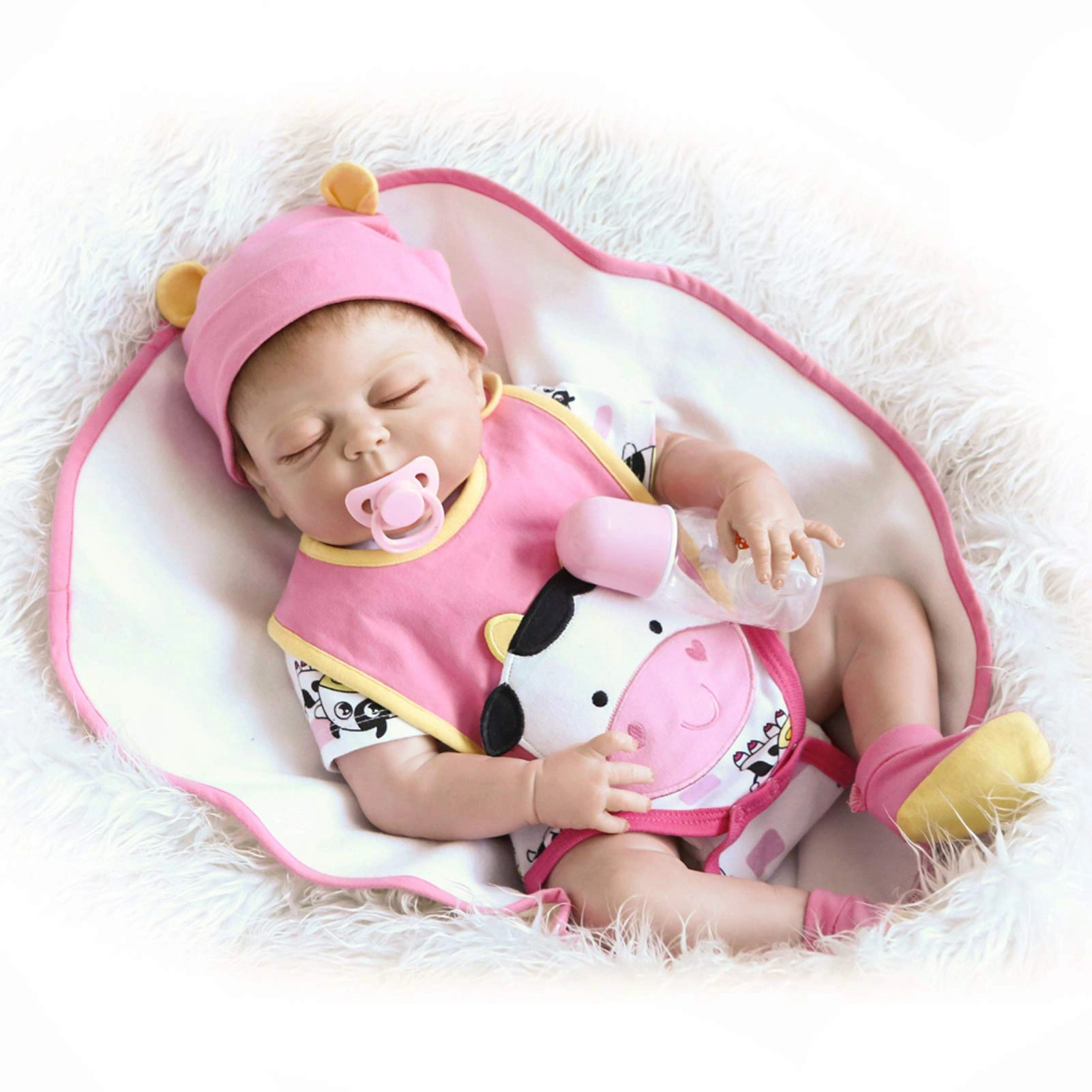 ZJBYD Reborn Baby Doll - 22inch 55cm Silicone Vinyl Girl