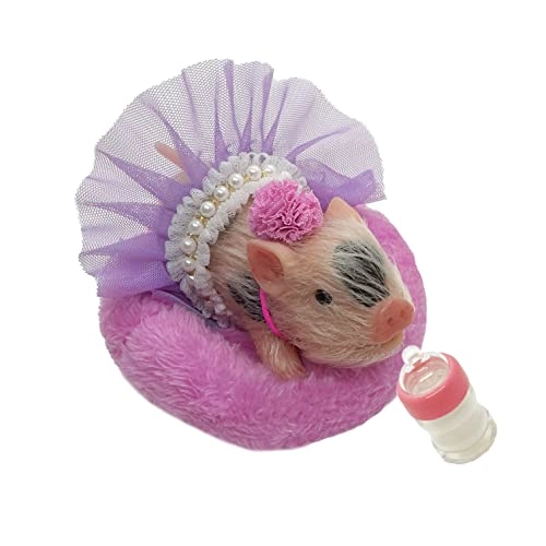 Piglet Tony 13 cm Silicone - Pink miniature