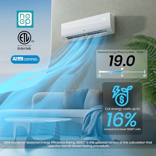 Mini Split Air Conditioner - WiFi Enabled 2650W