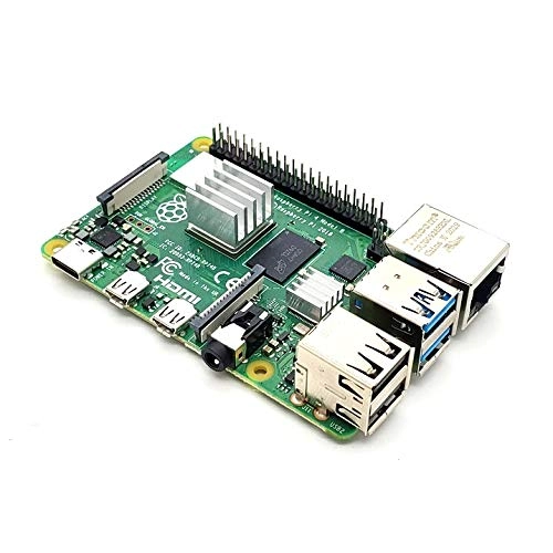 Raspberry Pi 4 Model B - 4 GB + 10 mm CPU Anodized Heatsink + 5 mm PCIE-USB3 Anodized Heatsink