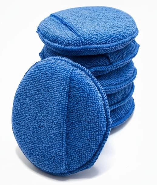 shbaiwentong Microfiber Wax Applicator Pads - 5 inch 6-Pack Blue