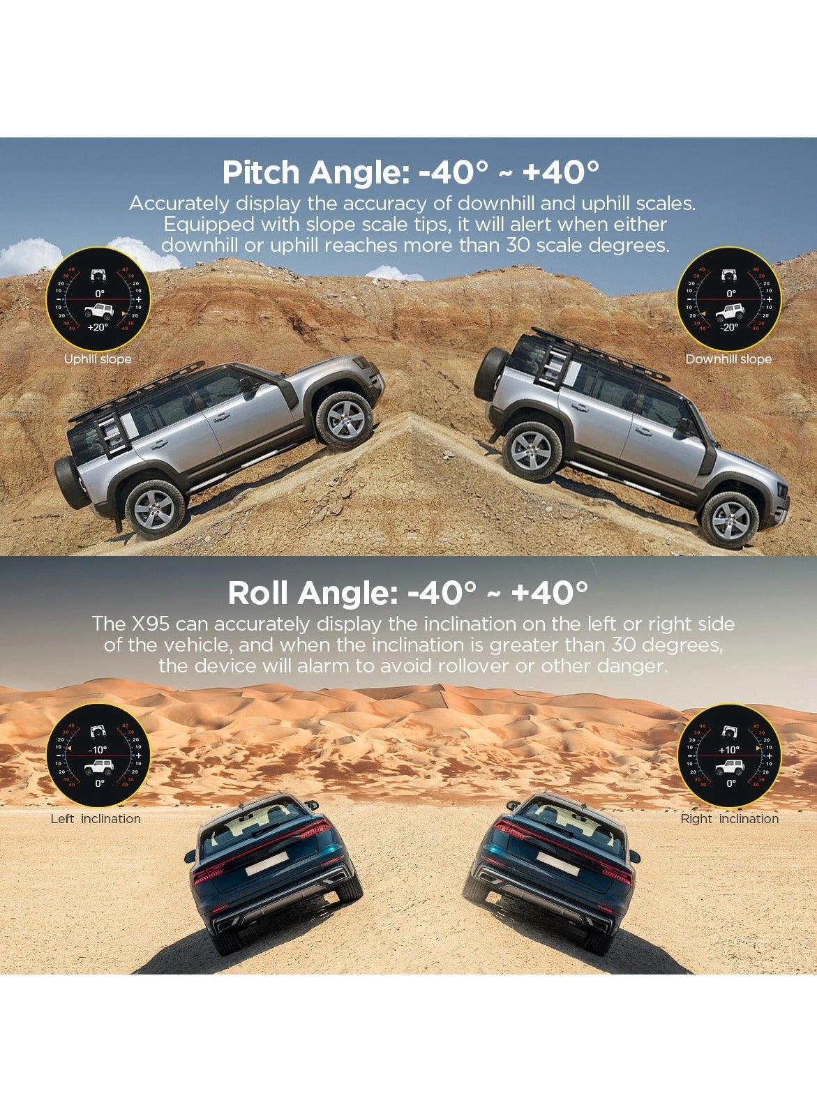 X95 - Car HUD GPS Inclinometer
