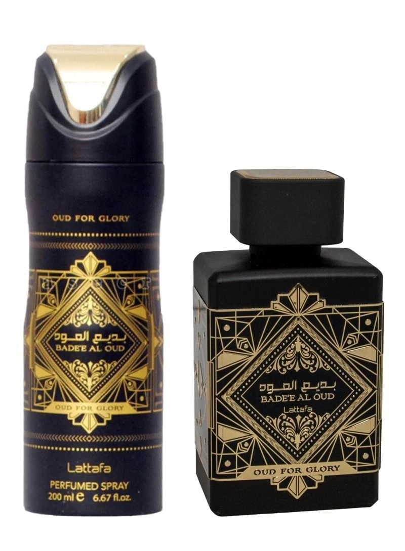Lattafa Badee Al Oud - Eau de Parfum 2 Pieces Gift Set