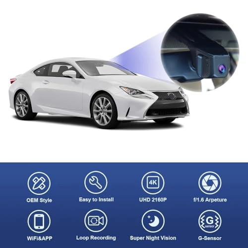 4K Front Only 2160P for Lexus RC RCF 2014-2017