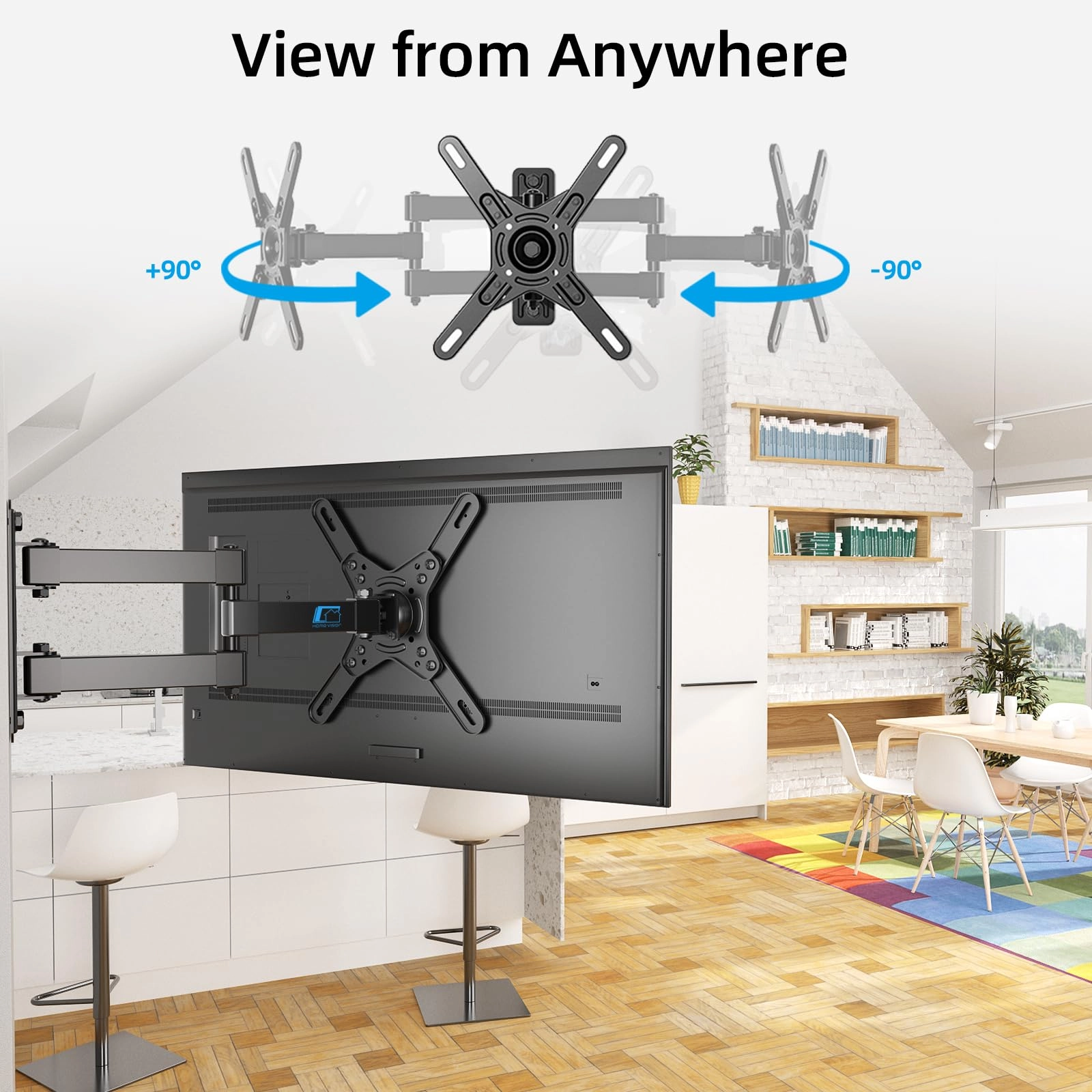 Full Motion TV Wall Mount Bracket - 20kg 17-42 Inch