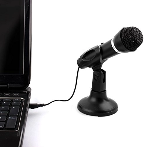 3.5mm Stereo Studio Speech Microphone Mic Stand Mount - Black Small