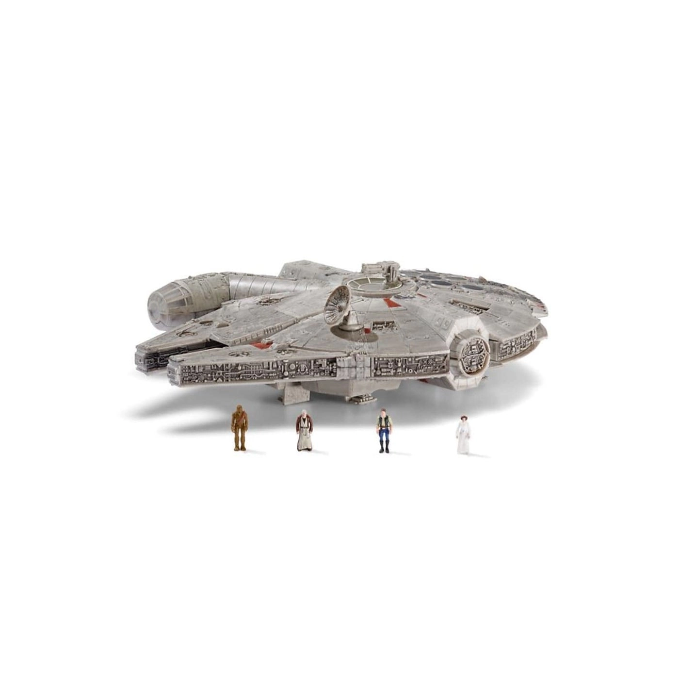 Millennium Falcon - 7-Inch Vehicle + Han Solo + Chewbacca + Princess Leia + OBI-Wan Kenobi - STAR WARS