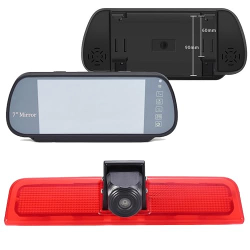 Car Rear view Camera - Night vision 628*586 pixels + Rear View Mirror - 7" LCD