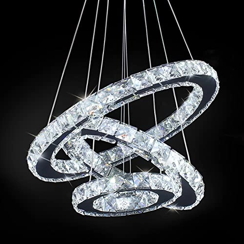 Crystal Ring Chandelier - Cool White (6000K-6500K)