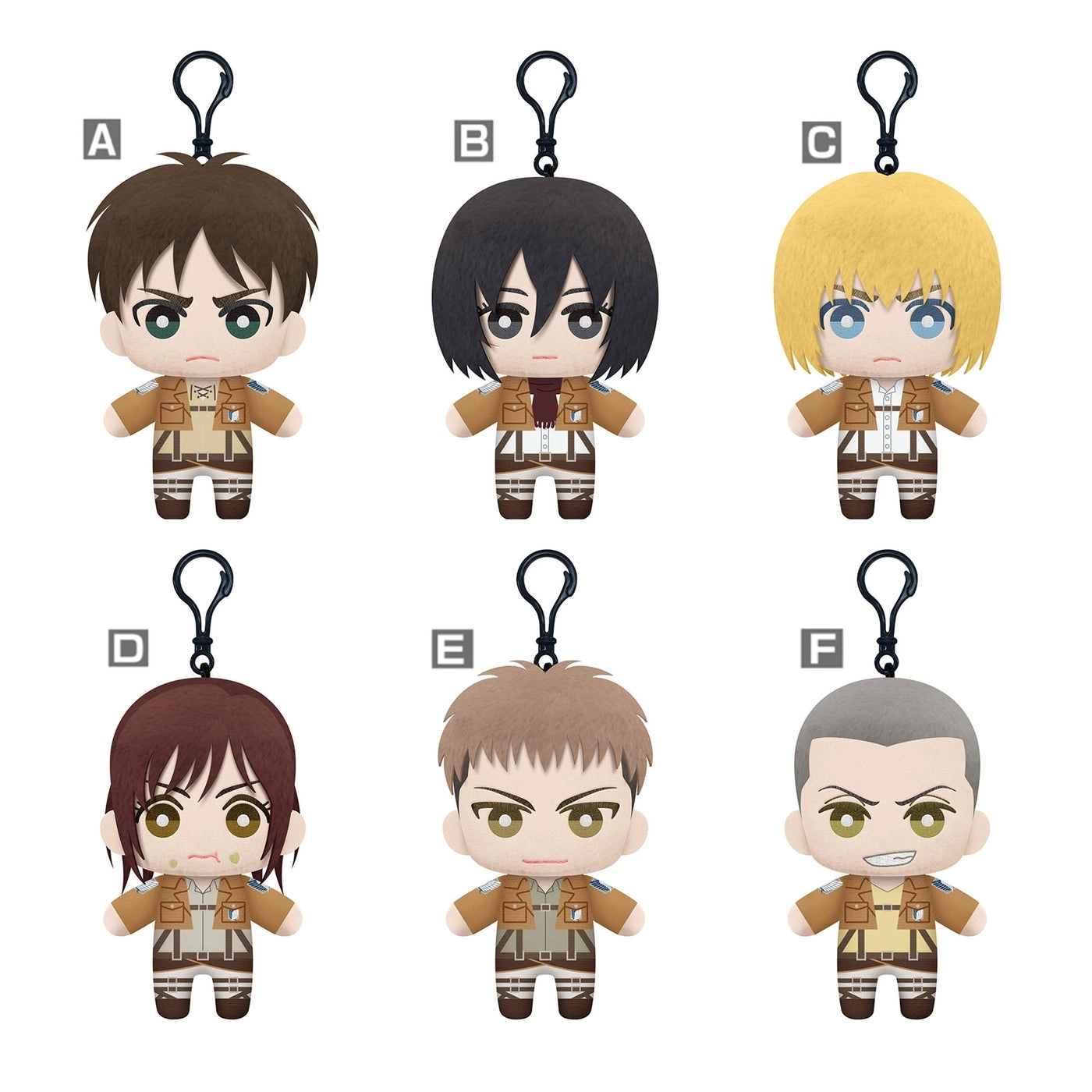 Banpresto Attack on Titan Tomonui Clip-on Plush Toy - 15 cm