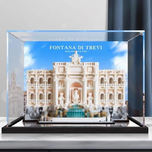 Acrylic Transparent Collectible Display Case for LEGO 21062 Rome Wishing Fountain Block Model - Rome Wishing Fountain 3mm