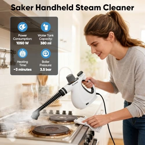Handheld Steam Cleaner - 1050W Portable White