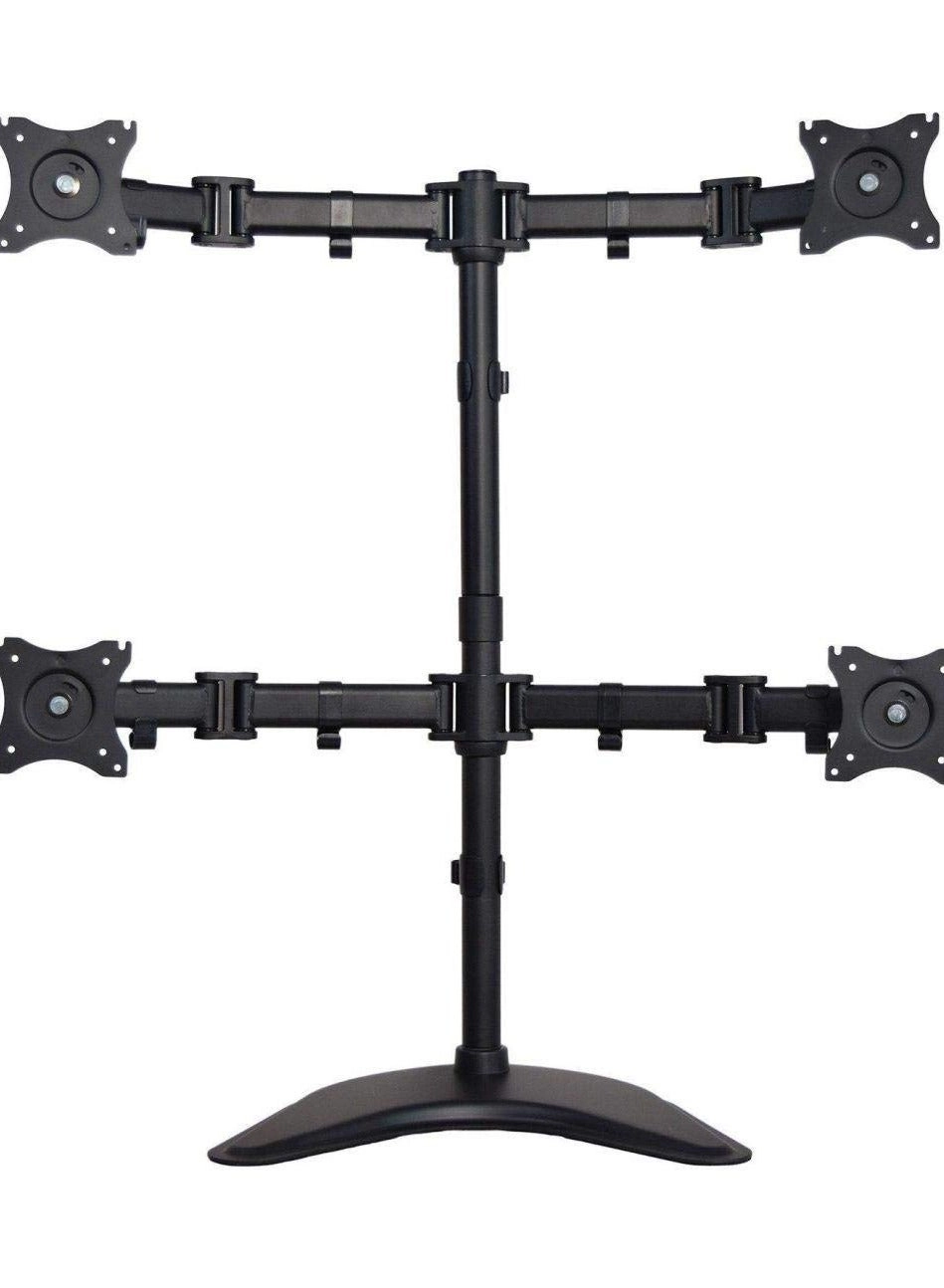 Quad Monitor Desk Mount - four 19-32 inches 75x75mm or 100x100mm