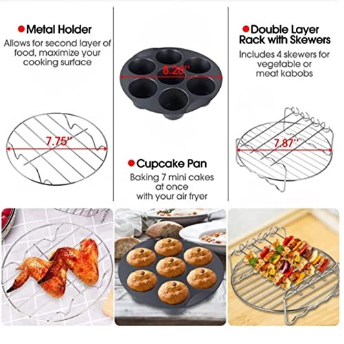 Air Fryer Accessories - food grade 304 stainless steel 9-piece set