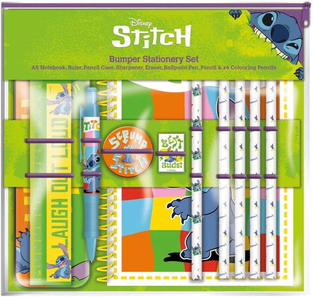 GEEKAY Disney Stitch Best Buds Bumper Stationery Set