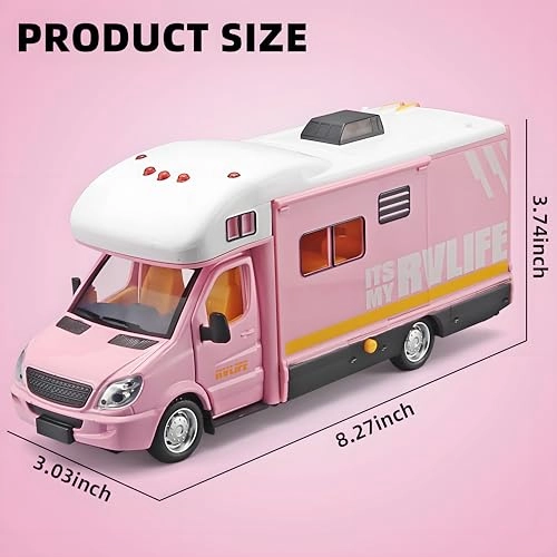 Toy Camper - Die Cast Pull Back Light and Sound